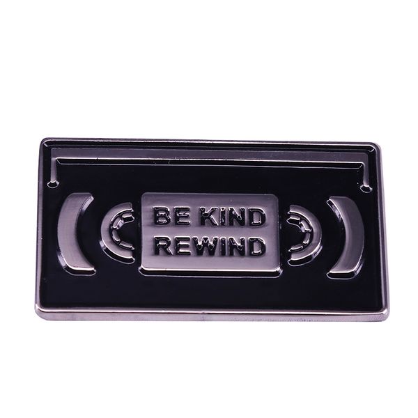

vhs tape lapel pin 80s 90s nostalgia accessory tape brooch badge, Blue