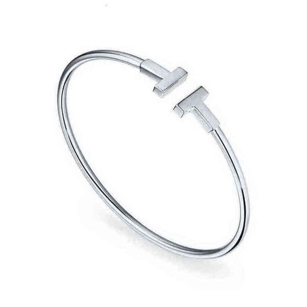 

titanium steel jewelry bracelet bangle letter t wire bracelets bangles for women pulseiras adjtable femme d1x2224o, Black