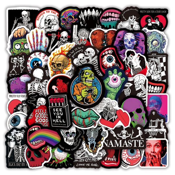 

100pcs eve of all saints' day stickers skeleton graffiti stickers for diy lapskateboard motorcycle decals