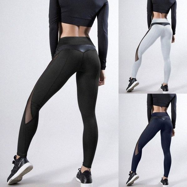 

women's leggings women's leggings 2022 women mesh pants push up fitness gym leggins running seamless workout femme high waist muje, Black