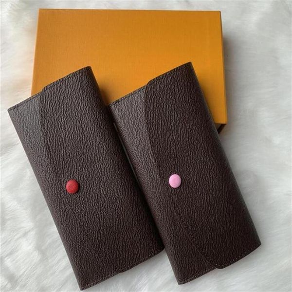 

whole 9 colors fashion single zipper pocke men women leather wallet lady ladies long purse with orange box card 60136 lb81347s, Red;black