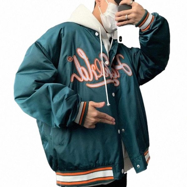

men's jackets men's jackets jacket women and men cool baseball uniform western preppy style stand-up collar coat loose motorcycle, Black;brown