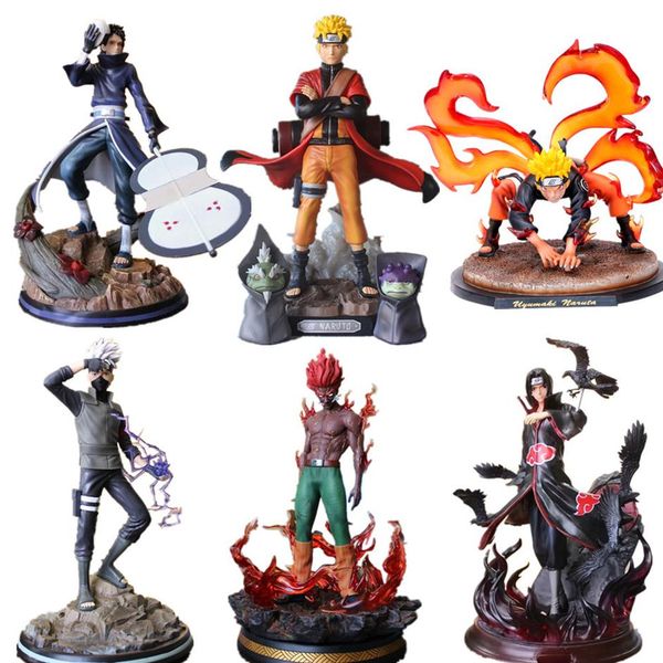 

naruto pvc action figures statue obito guy kakashi itachi kyuubi anime naruto shippuden figurine uzumaki naruto model toys gift mx20031248b