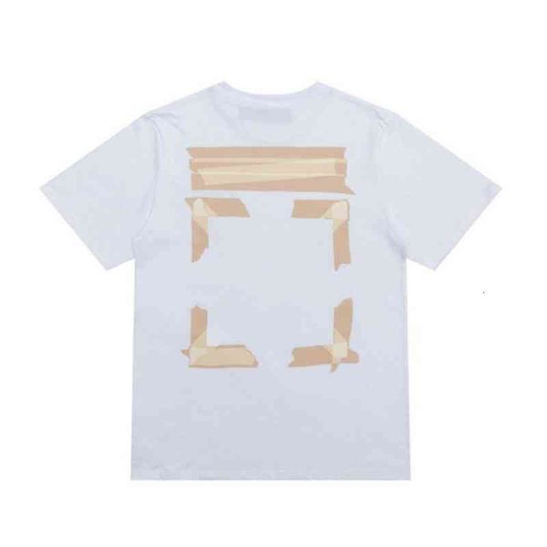 

designer classic fashion offs mens t shirts brand cotton luxury short sleeves tees back adhesive strip arrow t-shirts women black men tshir, White;black