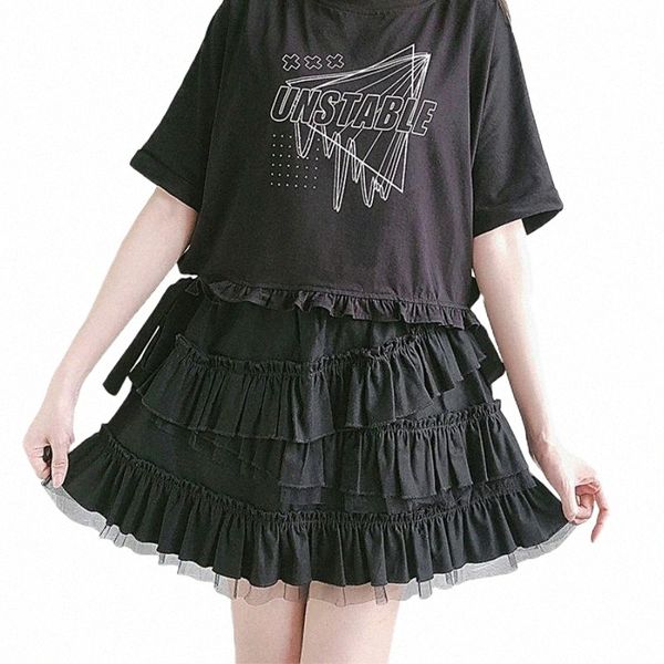 

skirts skirts lolita girls korean mini skirt harajuku black gothic cute fashion elastic waist punk tulle ruffle mesh white short tiered skir