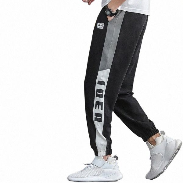 

men's pants men's pants 2021 autumn bottom men fitness sweatpants male gyms bodybuilding workout cotton trousers casual joggers sp, Black