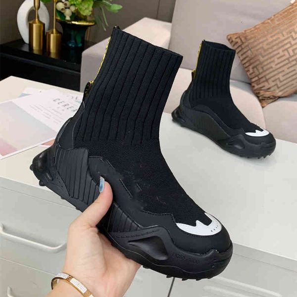 

socks running sandals female sneakers sports shoes for women breathale casual elasricity zapatos mujer platform vulcanize ankle boots jzy0, Black
