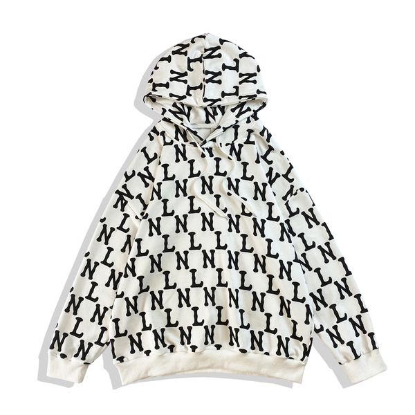 

men s hoodies sweatshirts full print letter n  casual loose hoodie autumn harajuku hooded hip hop high street trendy clothing 220909, Black