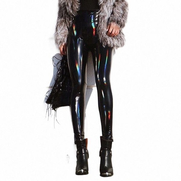 

women's leggings women's leggings fashion ladies pu leather black seamless gothic slim long pants women high waist skinny i00s#