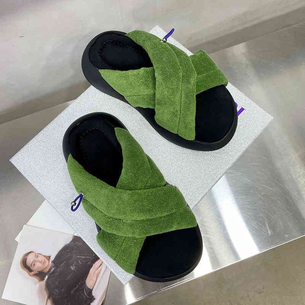 

lo women's slippers summer outdoor fashion bread shoes sponge filled cross band cake thick bottom towel cloth cool slippers ne7c, Black