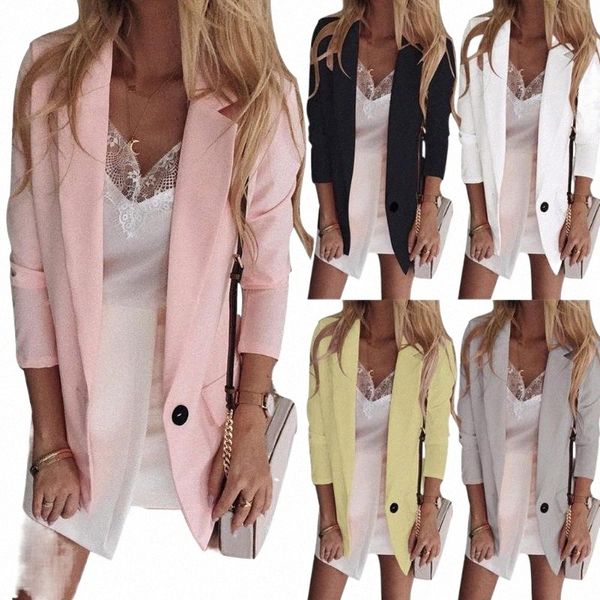 

women's suits & blazers women's suits & blazers black women blazer formal lady office work suit pockets jackets coat slim jacketsw, White;black