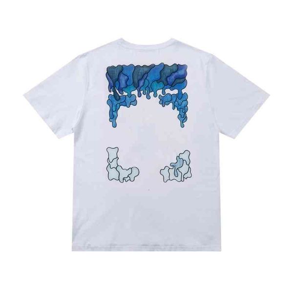 

fashion offs mens brand designer t shirts tees luxury t-shirt religious oil painting letter back arrow clothing loose cotton, White;black