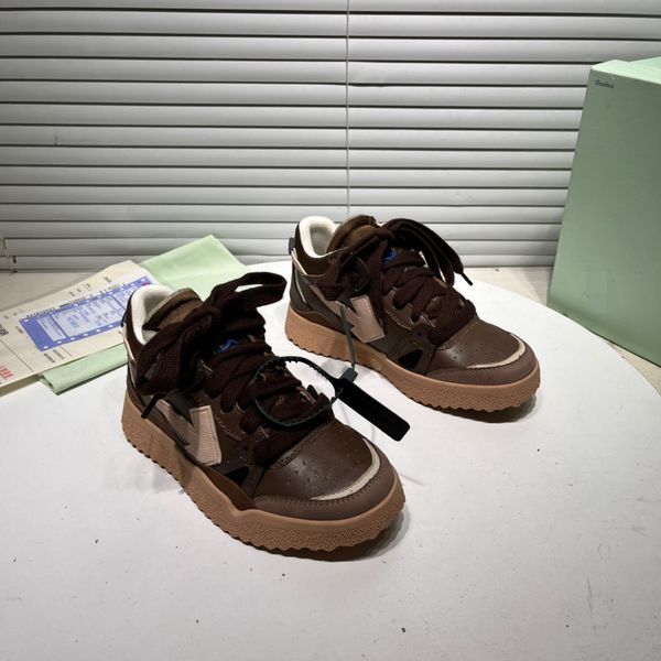 

2023new round-headed lace-up casual shoes sneakers fashion flowers leather patchwork low-0523, Black