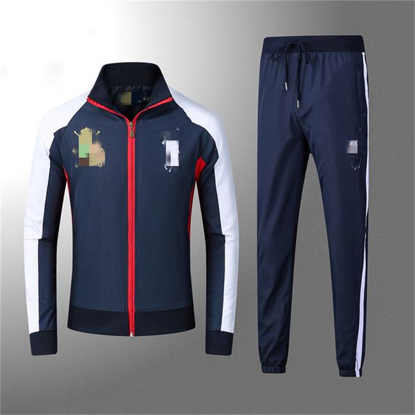 

men's tracksuits fashion casual suits mens designer spring autumn clothing 2pcs jacket sports trousers suite -3xl q029, Gray