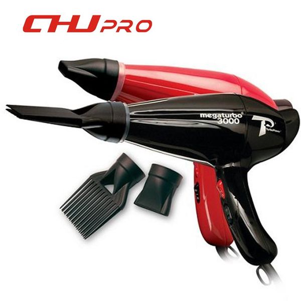 

chjpro mega 3000 power hair dryer 110v or 220v blow styling tools secador de cabelo comb nozzle hours ac turbo motor hair beaty177u