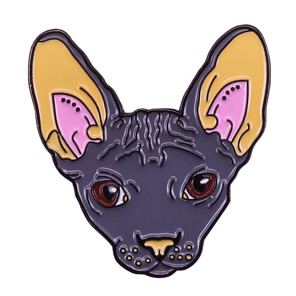 

other fashion accessories sphynx lapel pin cat lovers flair art decoration, Silver