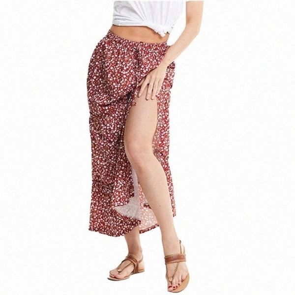 

skirts skirts high waist slit denim skirt for women 2022 floral print split summer stretchy a-line party 61ui#, Black