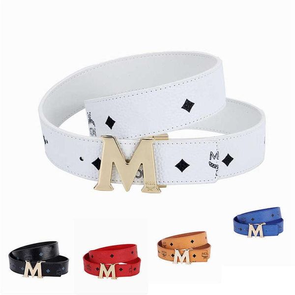 

elling famous brand designer fashion letter m buckle men's waist belt classic luxury man boy black white red 2987296n, Black;brown