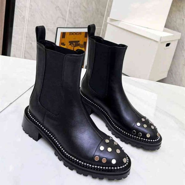 

boots black calf leather patchwork nylon ankle luxury designer for women factory footwear