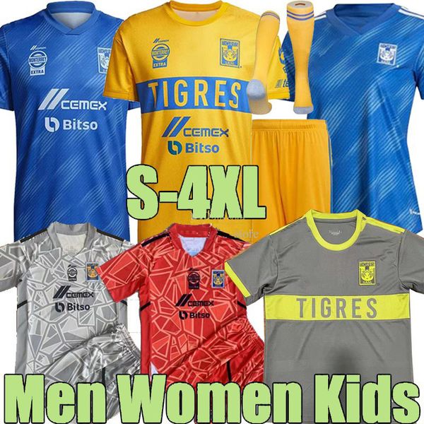 

4xl liga mx tigres uanl soccer jerseys 22/23 7 football shirts 2022 2023 gignac f.thauvin fernandez nico pizarro c.salcedo vargas men women, Black;yellow