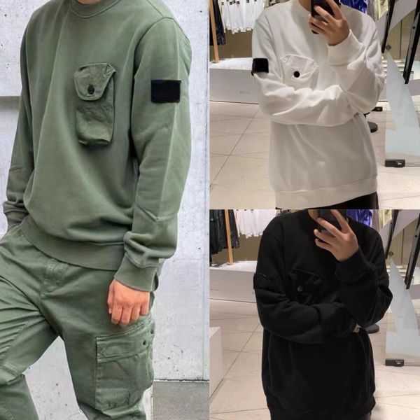 

22ss mens hoodie sweatshirt designer sweater pocket long sleeve t shirt embroidered armband cotton sweaters men women pullover coat, Black