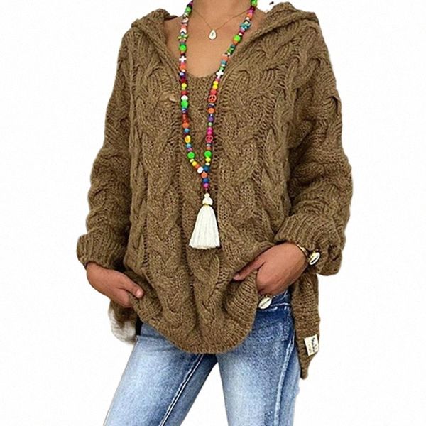 

women's sweaters women's sweaters women autumn solid color long sleeve braided hooded pullover knitted sweater twist jacketwomen&#, White;black
