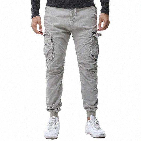 

men's pants men's pants overalls 2022 autumn and winter european american quick sale tether elastic waist casual leggings d0fy#, Black