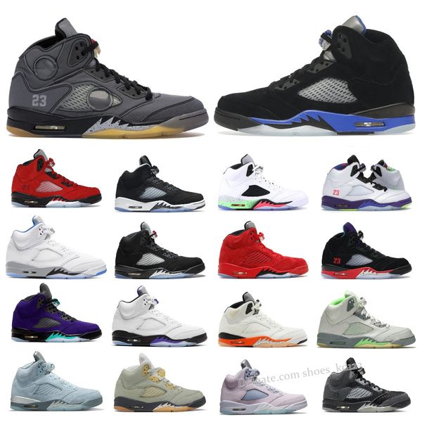 

basketball shoes mens racer blue 5 5s easter white stealth black cement metallic alternate grape blue bird wolf grey green bean hare 3 bull