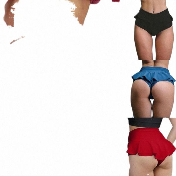 

women's leggings women's leggings women workout causal solid color fitness shorts high waist slim fit flounced hip lifting elastic, Black