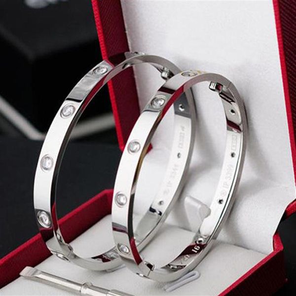 

titanium steel lady love bracelets silver rose gold bracelet bangles woman man screw screwdriver carter bracelet couple jewelry with lo258v, Black