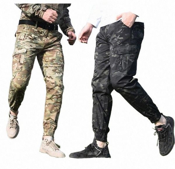

men's pants men's pants tactical governor military multi pocket overalls clothing plus velvet slim outdoor camouflage leggings loo, Black
