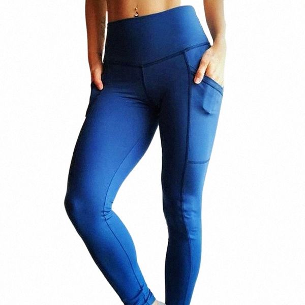 

women's leggings women's leggings womens high waist workout with pockets patchwork slim seamless fitness solid 06zm#, Black