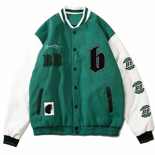 

men's jackets men's jackets baseball thicken jacket men patchwork letter embroidery streetwear autumn harajuku oversized college s, Black;brown