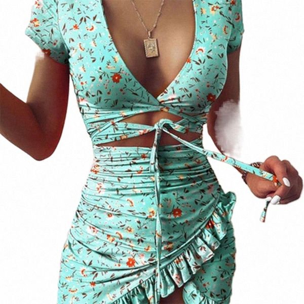 

casual dresses casual dresses women summer ruffles cut out design leopard print dress elegant fashion v-neck ruffle party mini ladies holida, Black;gray