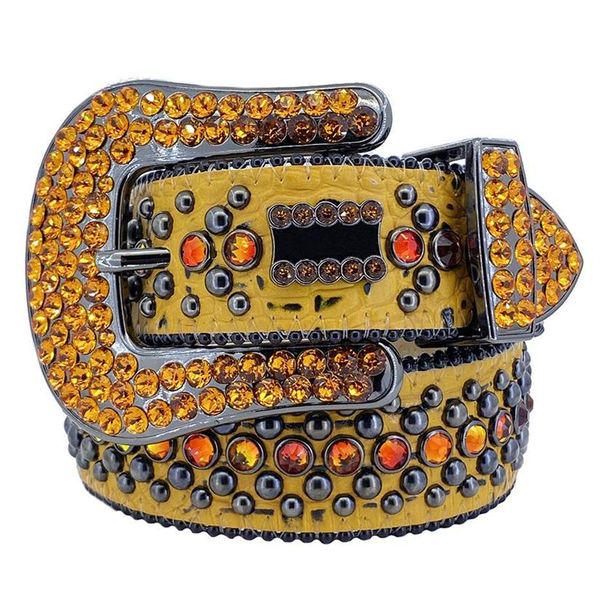 

2022 fashion bb simon rhinestone belt for women designer mens belt with bling rhinestones as gift288i, Black;brown