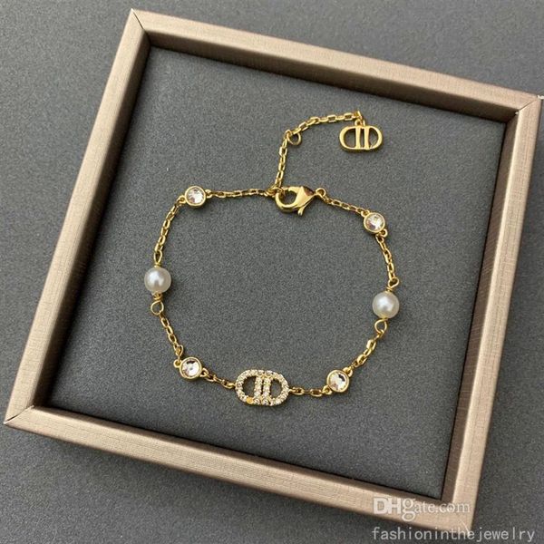 

fashion necklace designer jewelry luxury initials pendant engagement gift 45cm chain gold plate diamond whole necklaces for re2485, Silver