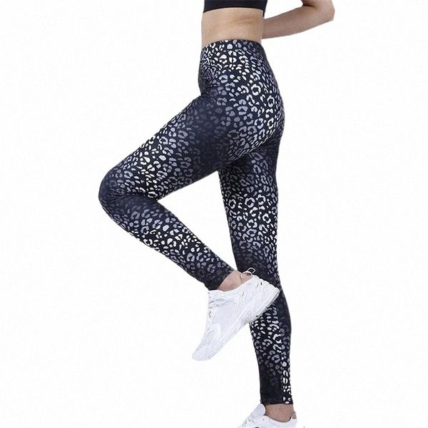 

women's leggings women's leggings chsdcsi black leopard print women fitness workout out activewear pants high waist leggin sport g
