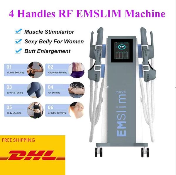 

2022 emslim shaping hiemt nova muscle growth sculpt reduce weight loss body sculpting electromagnetic sculptor with rf 4 handles and seat