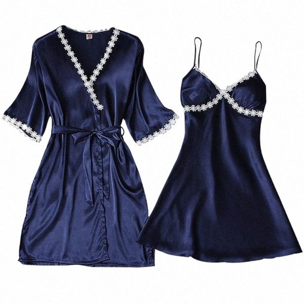 

women's sleepwear 2020 summer pajamas sets for women slim solid elegant homewear ladies v neck with lace spaghetti strap female sleepwe, Black;red