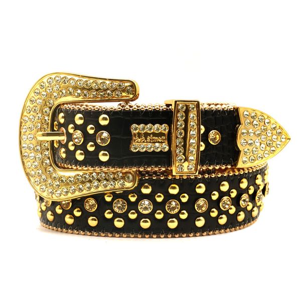 

luxury fashion rhinestone belt waist cover trend versatile pants western men jean belt studded diamond crystal, Black;brown