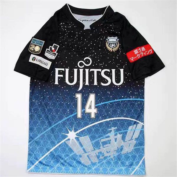

16 japan j league summer special version kawasaki frontale space brother retro kengo t-shirt218t, White;black