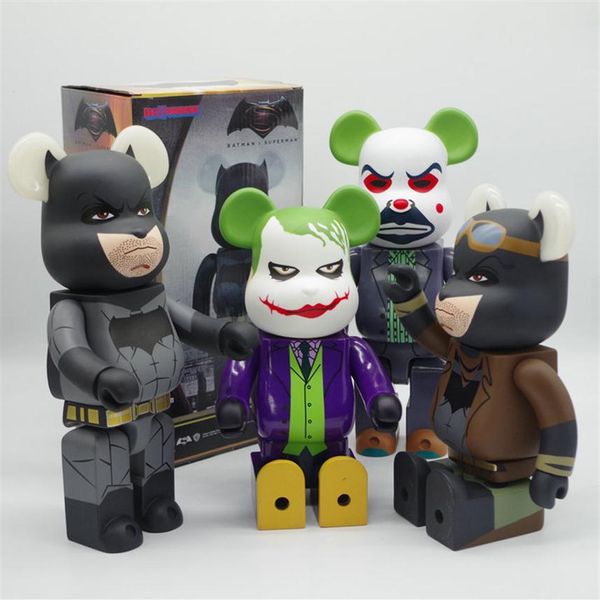 

bearbrick figures toys 400% violent bear diy building bears batman cartoon characters classic clown hand-made model office decorations 299o