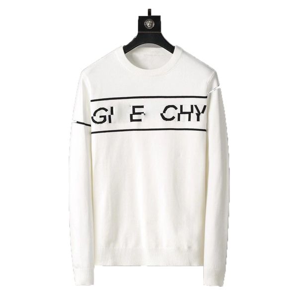 

fashionable fal/winter designer quality men's sweater crew neck long sleeve lettered hoodie embroidered hip hop sweatshirt women's, White;black