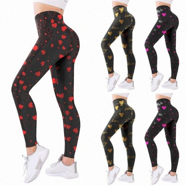 

women's leggings women's leggings 2022 valentines day womens slim colorful hearts print high waist plus size comfortable fitness a, Black