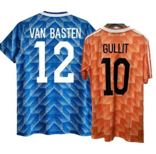 

1988 retro dutch van basten shirt personalized gullit classic jersey, Gray