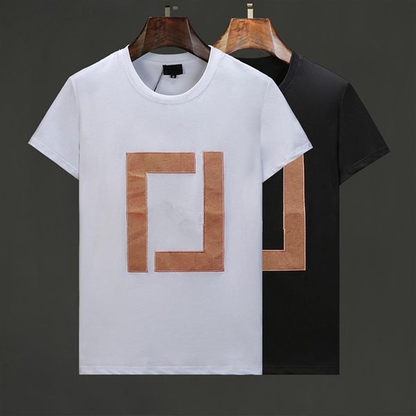 

2021 new men's and women's t-shirts high-quality embroidered applique blouses loose round neck comfortable and breathabl309v, White;black