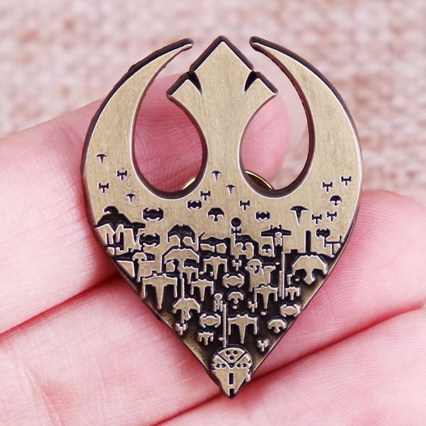 

other fashion accessories stars war enamel pin classic movie vintage brooch badge backpack decoration jewelry, Silver