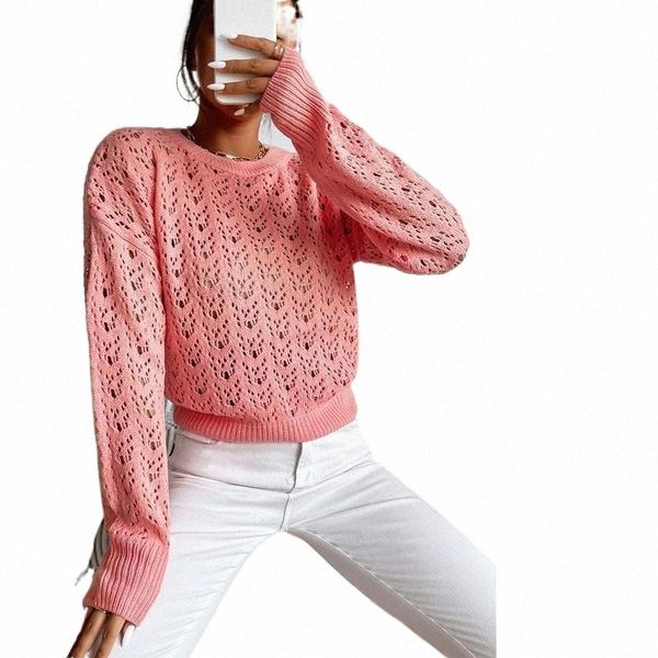 

women's sweaters women's sweaters women spring autumn solid color hollow out see through o-neck long sleeve y2k pullovers woman ca, White;black