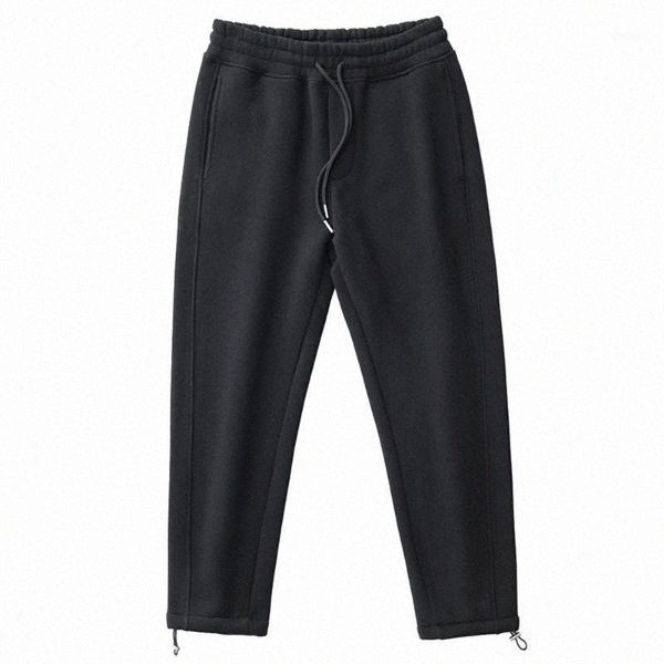

men's pants men's pants heavy polar cashmere winter style with fleece thick loose casual straight -leg track sweatpants men g2v4#, Black