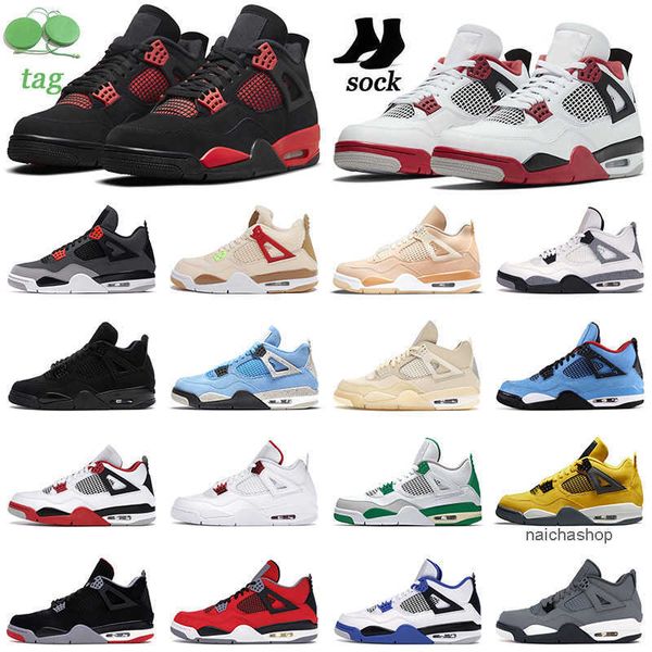 

shoes red thunder 4 4s mens basketball shoes black cat university blue infrared cactus jack wild things men womens trainers s og designer sh